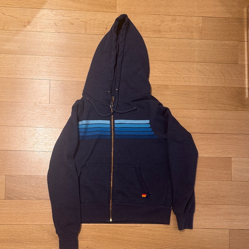 Navy Blue Woman’s XS Aviator Nation Hoodie Sweater